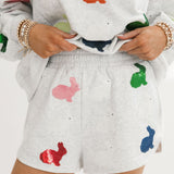 Grey Multi Bunny Sweatshirt | Queen Of Sparkles