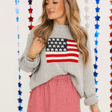 American Flag Sweater Top