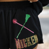 Licensed Black Broom and Wand Short | Queen Of Sparkles