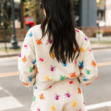 Ivory Multi Beaded Spider Sweatshirt | Queen Of Sparkles