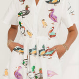 White Cotton Duck Romper | Queen Of Sparkles