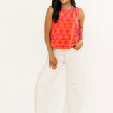 Towel Terry Top | Pink Combo