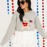 Teddy Bear Sweater Top | Heather