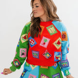 Colorblock Multi Stamp Short | Queen Of Sparkles