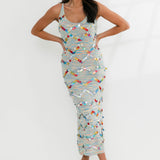 Rainbow Knit Zig Zag Pailette Tank Midi Dress | Queen Of Sparkles