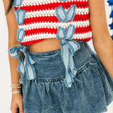 Bubble Mini Skirt | Denim