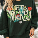 Licensed Forest Green 'I Feel Wicked' Sweatshirt | Queen Of Sparkles