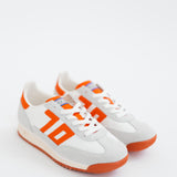 Barkley Jogger Sneakers | White & Orange