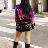 Purple Halloween Scene Cardigan | Queen Of Sparkles