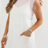 Hot Shot Mini Dress | White