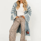 Peace Patched Long Cardigan