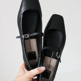 Reyes Ballet Flats | Black Leather