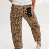 Kortnee Barrel Jeans | Leopard