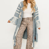 Peace Patched Long Cardigan