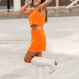 Sideline Stitch Sweater Skirt | Sunkist
