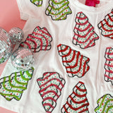 KIDS White Little Debbie Trees Tee | Queen Of Sparkles