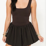 Bubble Mini Dress | Espresso