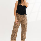 Kortnee Barrel Jeans | Leopard
