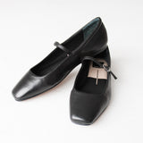 Reyes Ballet Flats | Black Leather
