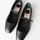 Reyes Ballet Flats | Black Leather