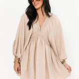 Evening Stroll Mini Dress | Oatmeal