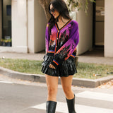 Purple Halloween Scene Cardigan | Queen Of Sparkles