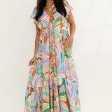 Sunset Stroll Floral Maxi Dress