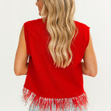 Licensed Alabama Feather Bottom Tank Sweater | Queen Of Sparkles