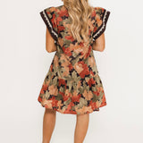 Falling Leaves Mini Dress