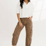 Kortnee Barrel Jeans | Leopard