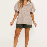 Blake Zip Up Top | Caramel