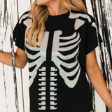 Black & White Skeleton Tee | Queen Of Sparkles