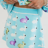 Light Blue Scattered Bunny Skirt | Queen Of Sparkles
