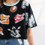 Black Sneakers With Wings Top | Queen Of Sparkles