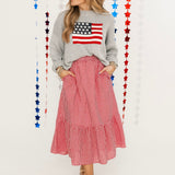 American Flag Sweater Top