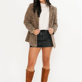 Marlowe Denim Blazer | Leopard