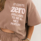 It Costs $0 Vintage Taupe Crewneck