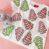 KIDS White Little Debbie Trees Tee | Queen Of Sparkles