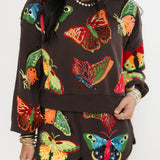 Brown & Neon Butterfly Short | Queen Of Sparkles