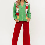 Meg High Rise Wide Leg Raw Hem | Ruby Red