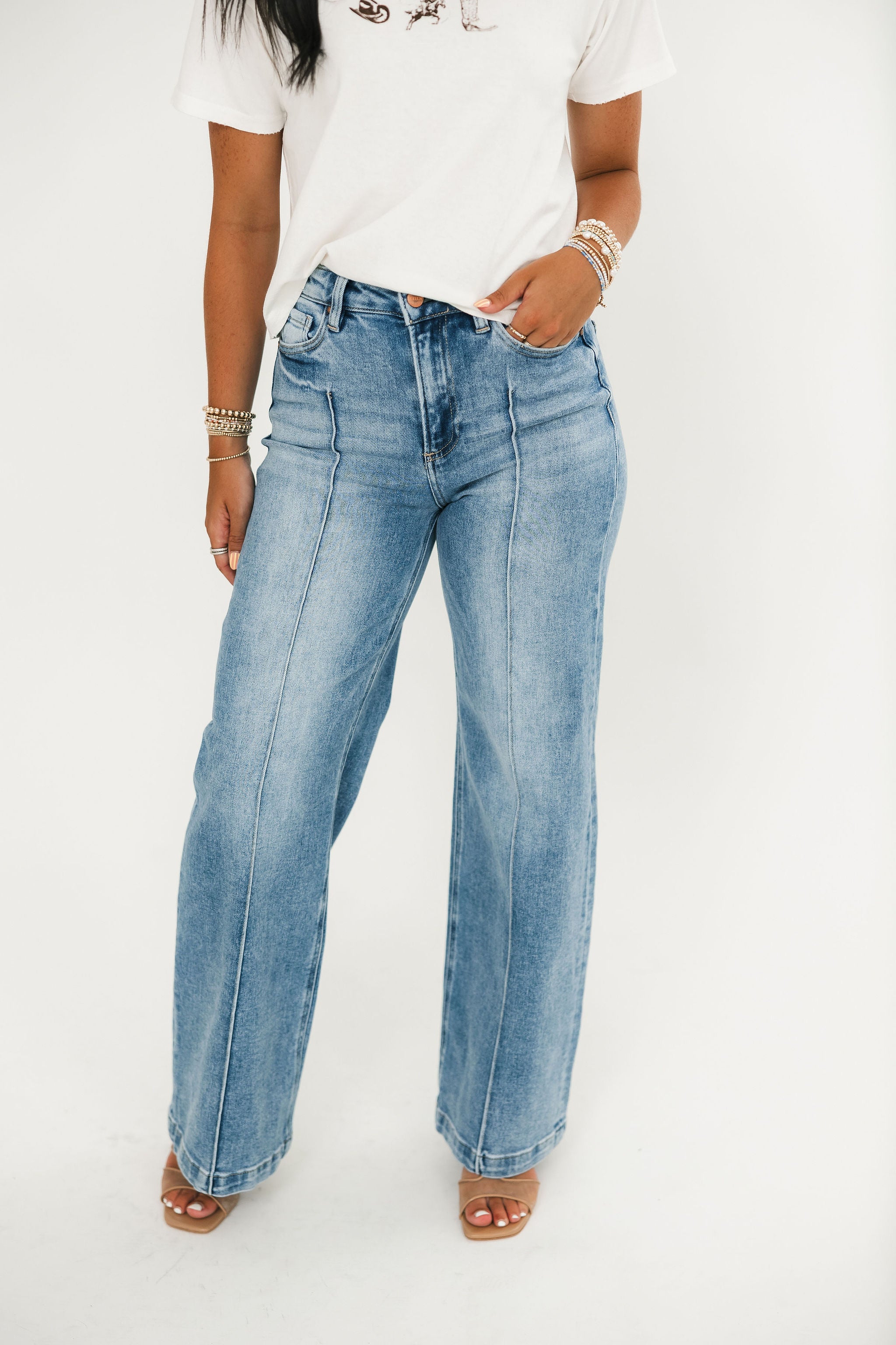 【PORTERNA】Justin Pintuck Wide Jeans Lana High Rise Ultra Wide Jean - Cannes – Pistola Denim