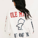 Licensed Ole Miss Big Icons Scattered All Over Sweatshirt | Queen Of Sparkles