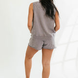 French Terry Sleeveless Top | Mocha