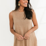 Karli Sweater Shorts | Tan