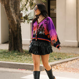 Purple Halloween Scene Cardigan | Queen Of Sparkles