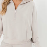 Cream & Cozy Quarter Zip Pullover