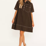Steele Mini Dress | Brown