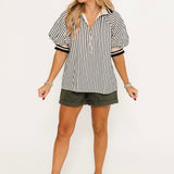 Blake Zip Up Top | Black