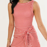 Don't Sweat It Mini Dress | Cherry Check