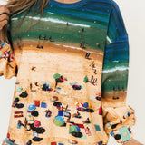 Full Beach Scene Sweatshirt | Queen Of Sparkles